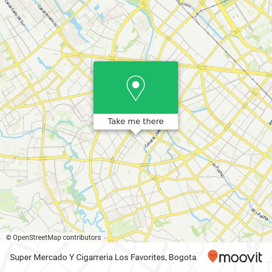 Super Mercado Y Cigarreria Los Favorites map