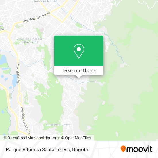 Parque Altamira Santa Teresa map