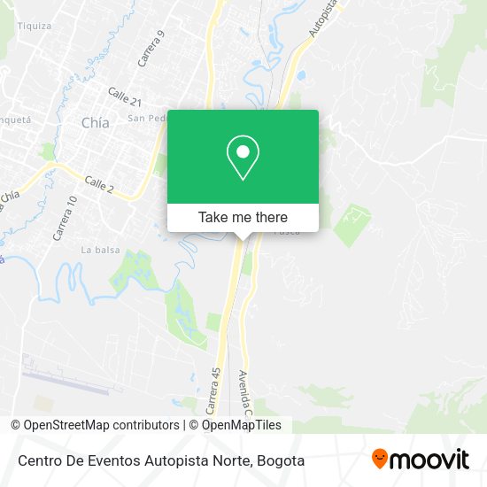 Mapa de Centro De Eventos Autopista Norte