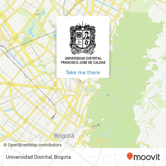 Universidad Distrital map