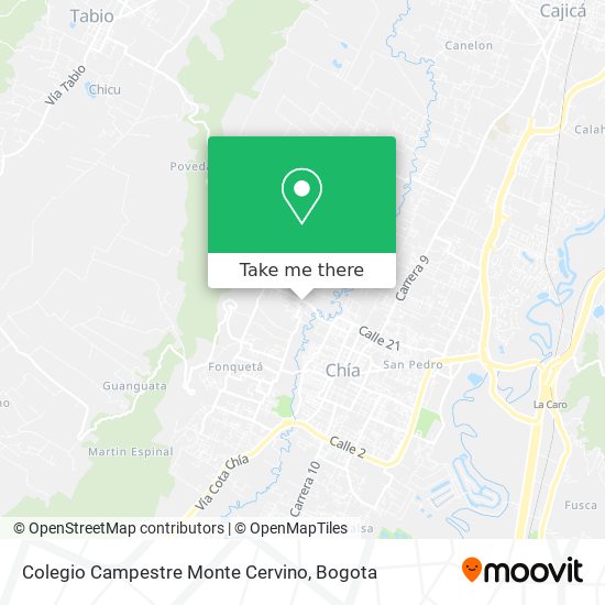 Colegio Campestre Monte Cervino map
