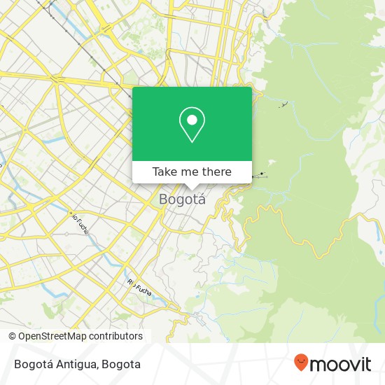 Bogotá Antigua map