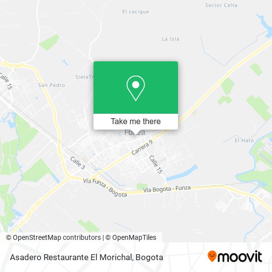Mapa de Asadero Restaurante El Morichal