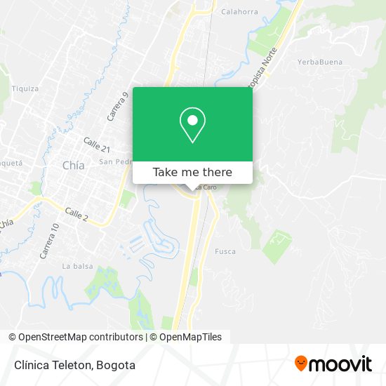 How to get to Clínica Teleton in Chia by SITP?