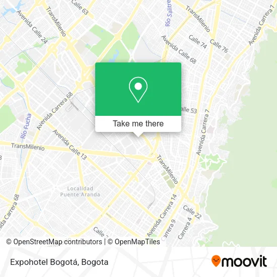 Expohotel Bogotá map