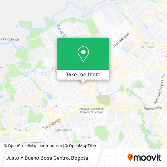 Justo Y Bueno Bosa Centro map