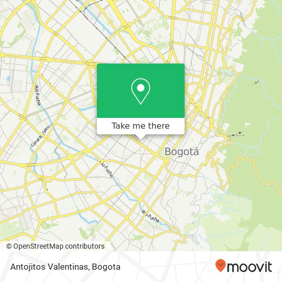 Antojitos Valentinas map