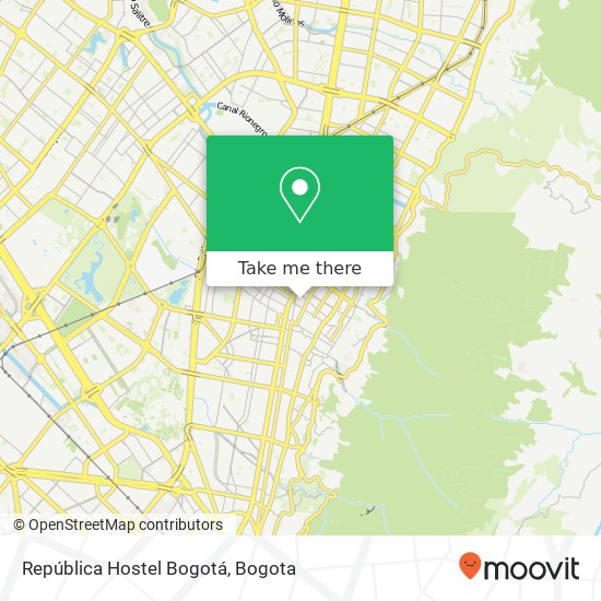 República Hostel Bogotá map