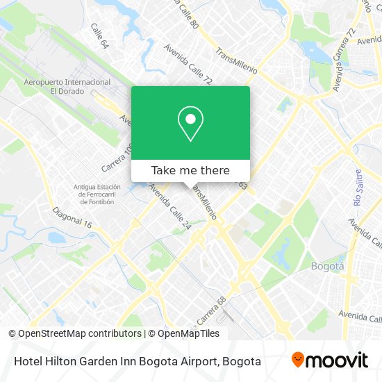 Hotel Hilton Garden Inn Bogota Airport map