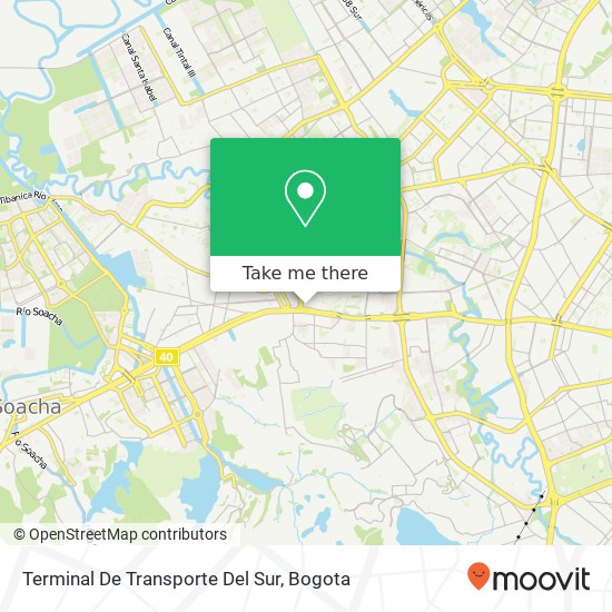 Mapa de Terminal De Transporte Del Sur