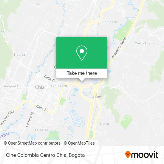 Cine Colombia Centro Chia map