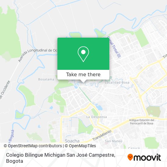 Mapa de Colegio Bilingue Michigan San José Campestre