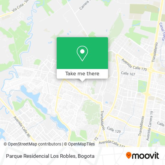 Parque Residencial Los Robles map