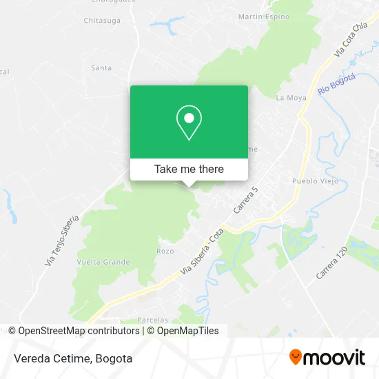 Vereda Cetime map