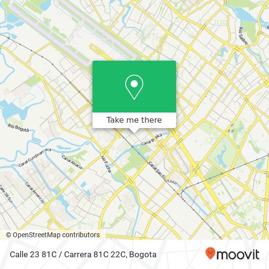 Mapa de Calle 23 81C / Carrera 81C 22C
