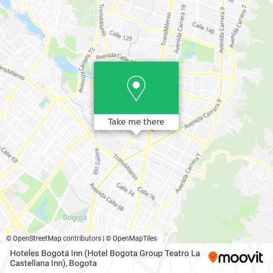 Hoteles Bogotá Inn (Hotel Bogota Group Teatro La Castellana Inn) map