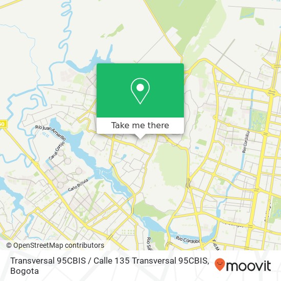 Transversal 95CBIS / Calle 135 Transversal 95CBIS map