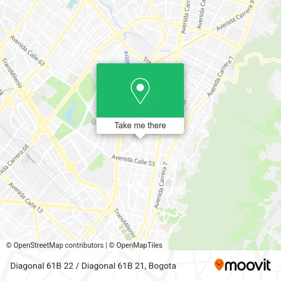 Mapa de Diagonal 61B 22 / Diagonal 61B 21