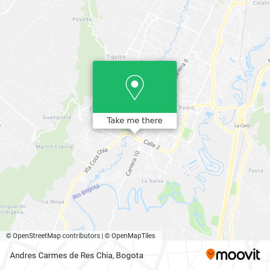 Mapa de Andres Carmes de Res Chia