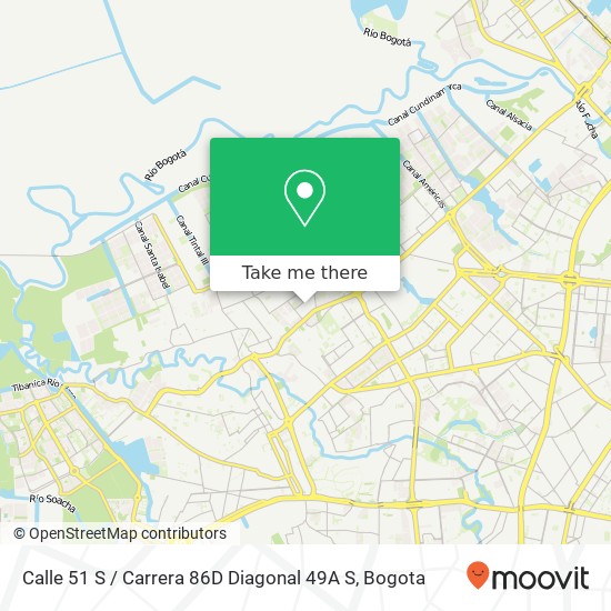 Mapa de Calle 51 S / Carrera 86D Diagonal 49A S