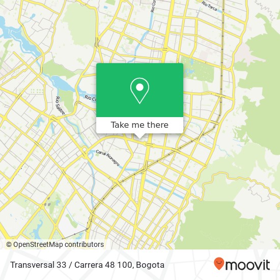 Transversal 33 / Carrera 48 100 map
