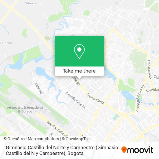 Gimnasio Castillo del Norte y Campestre map