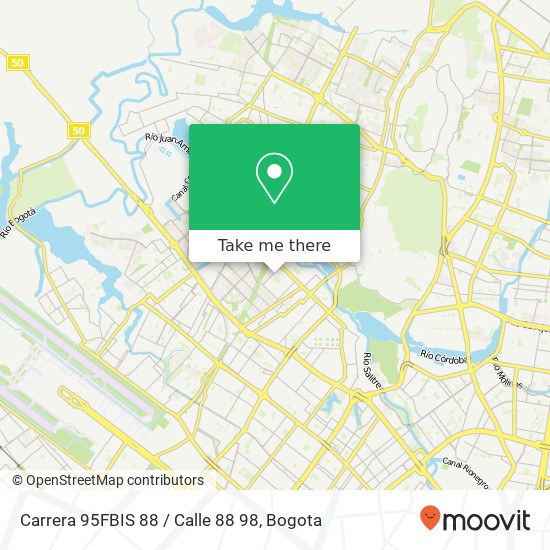 Mapa de Carrera 95FBIS 88 / Calle 88 98