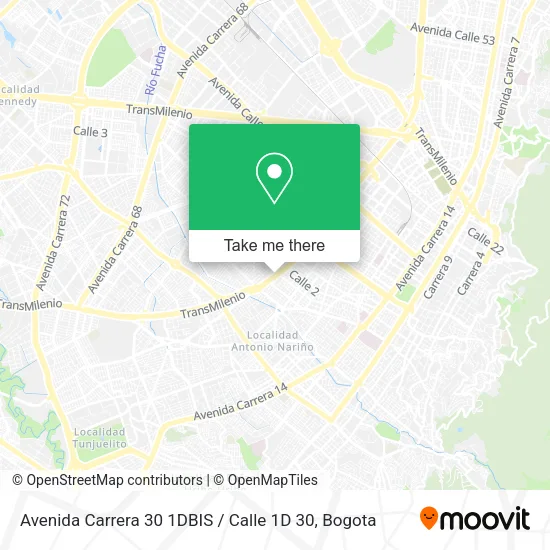 Mapa de Avenida Carrera 30 1DBIS / Calle 1D 30