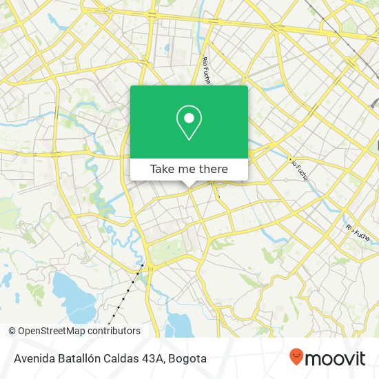 Mapa de Avenida Batallón Caldas 43A