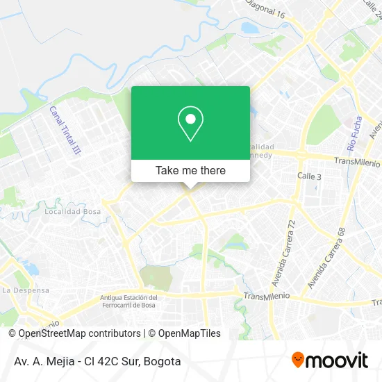 Mapa de Av. A. Mejia - Cl 42C Sur