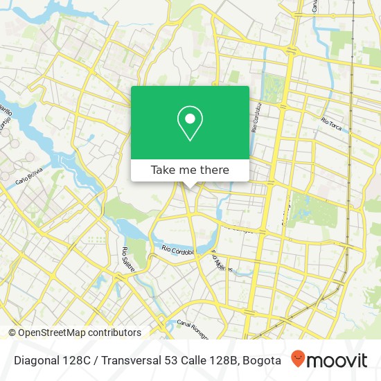 Diagonal 128C / Transversal 53 Calle 128B map
