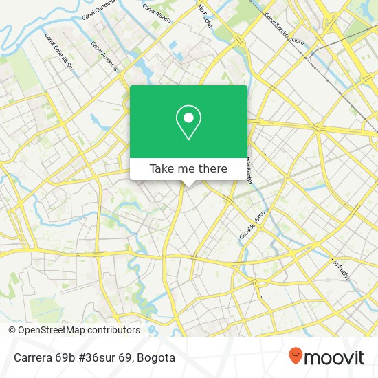 Mapa de Carrera 69b #36sur 69