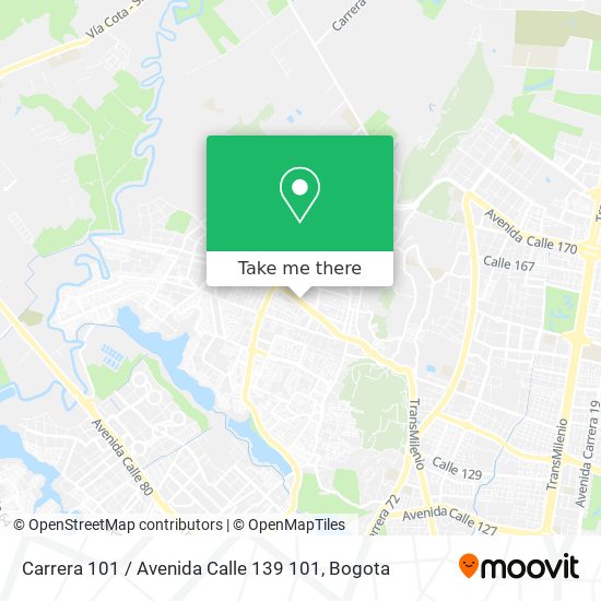 Carrera 101 / Avenida Calle 139 101 map