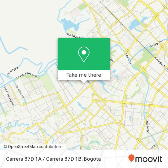 Mapa de Carrera 87D 1A / Carrera 87D 1B