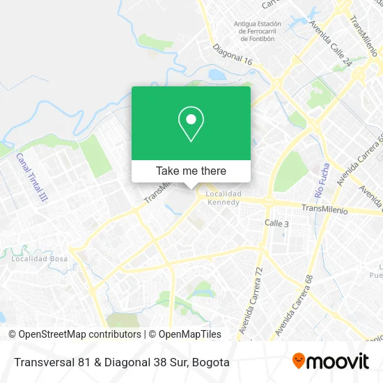 Mapa de Transversal 81 & Diagonal 38 Sur