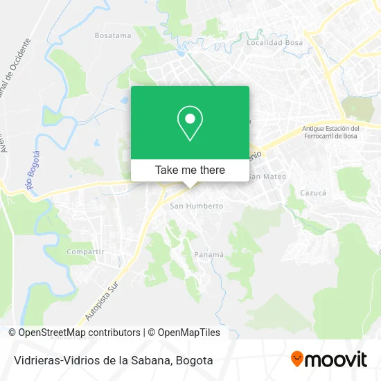 Vidrieras-Vidrios de la Sabana map