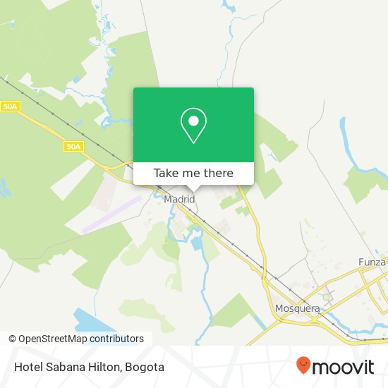 Hotel Sabana Hilton map