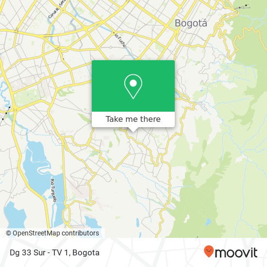 Mapa de Dg 33 Sur - TV 1