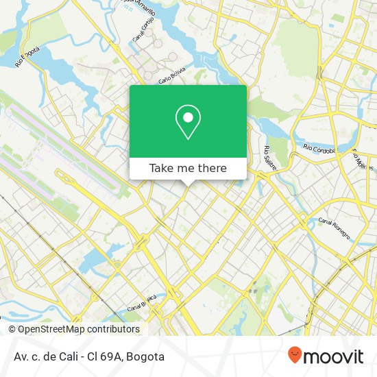 Mapa de Av. c. de Cali - Cl 69A