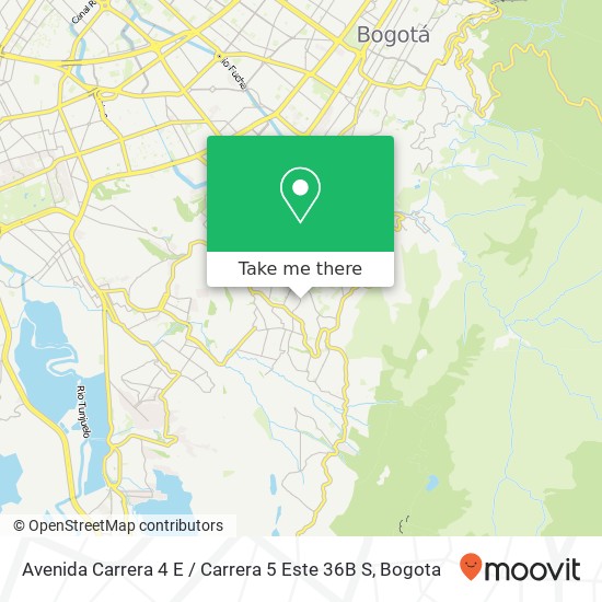 Avenida Carrera 4 E / Carrera 5 Este 36B S map