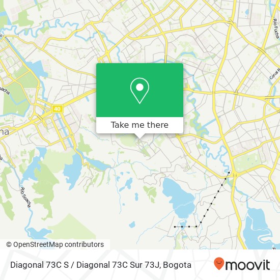 Mapa de Diagonal 73C S / Diagonal 73C Sur 73J