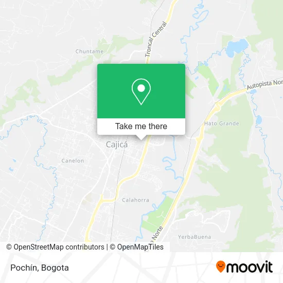Pochín map
