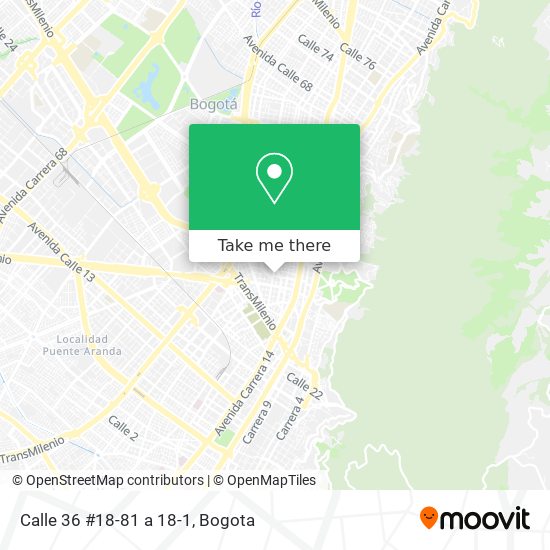 Calle 36 #18-81 a 18-1 map