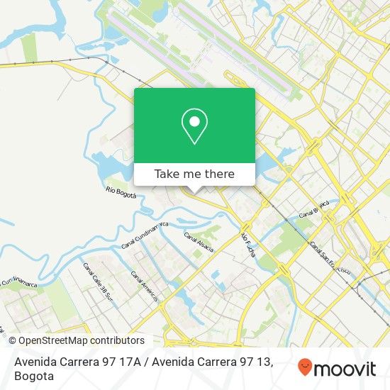 Mapa de Avenida Carrera 97 17A / Avenida Carrera 97 13