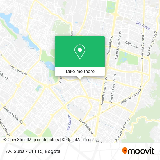 Av. Suba - Cl 115 map