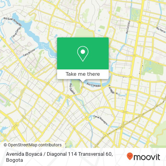 Avenida Boyacá / Diagonal 114 Transversal 60 map