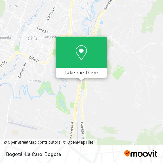 Bogotá ‎-La Caro map