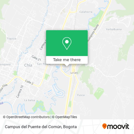 Campus del Puente del Común map