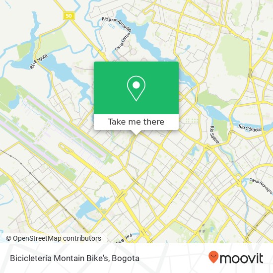 Bicicletería Montain Bike's map