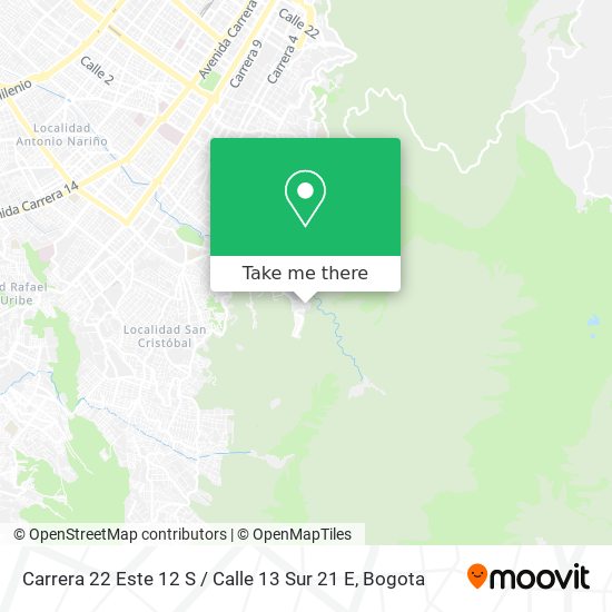Carrera 22 Este 12 S / Calle 13 Sur 21 E map
